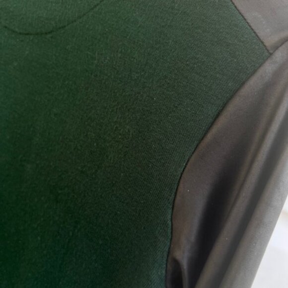 Rudsak Dark Green knit dress, Black vegan leather sleeve - Picture 6 of 6